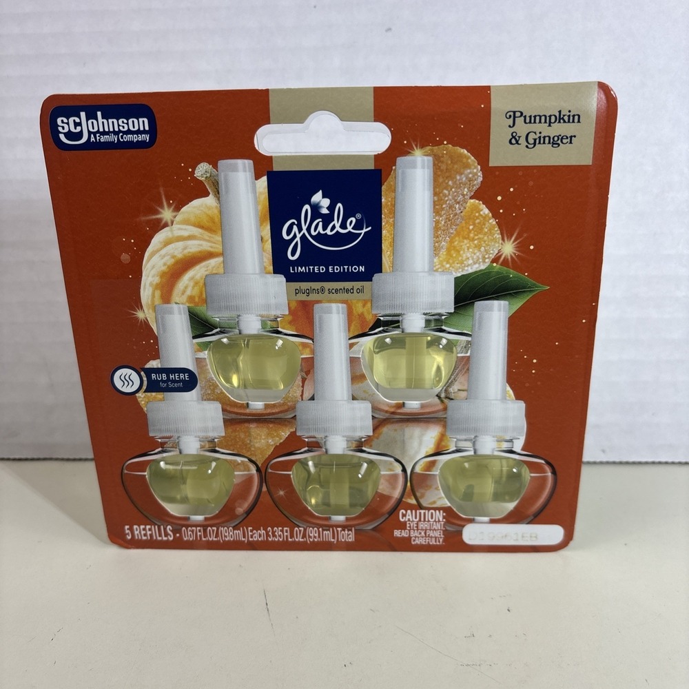 Glade PlugIns Scented Oil Refills 5-Pack Pumpkin & Ginger Limited Edition Fall